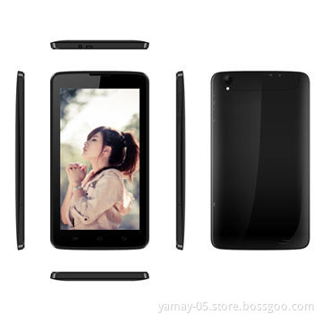 7-inch tablet PC, Android 4.4, MTK8382 quad core 1.2GHz, 512MB+8GB, dual camera, 3G, GPS, BT, Wi-Fi